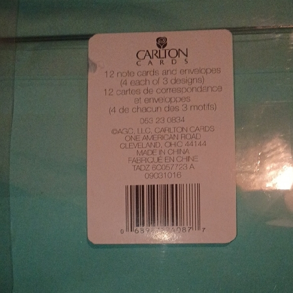 Carlton Cards Teal Note Card Set - Picture 2 of 2